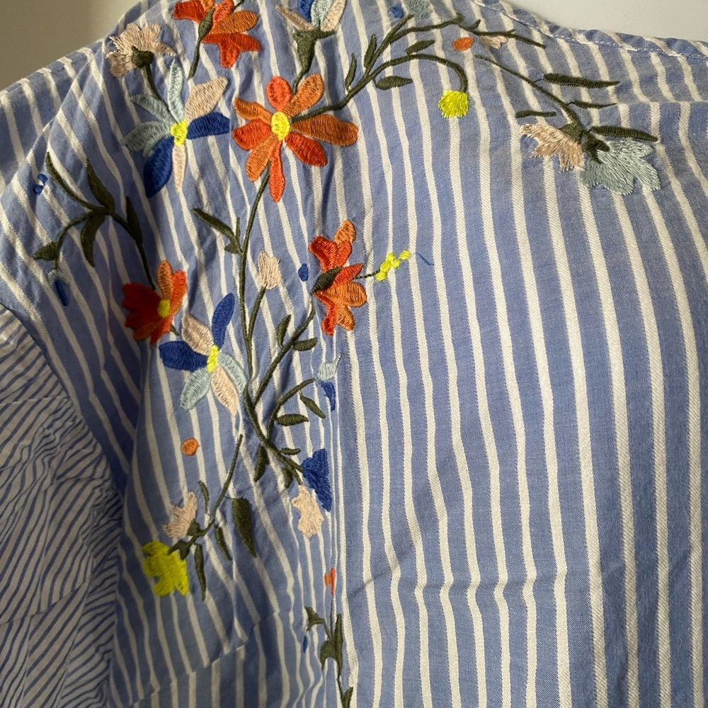 Ava & Viv Blue Flutter Sleeve Sundress - Picture 4 of 6